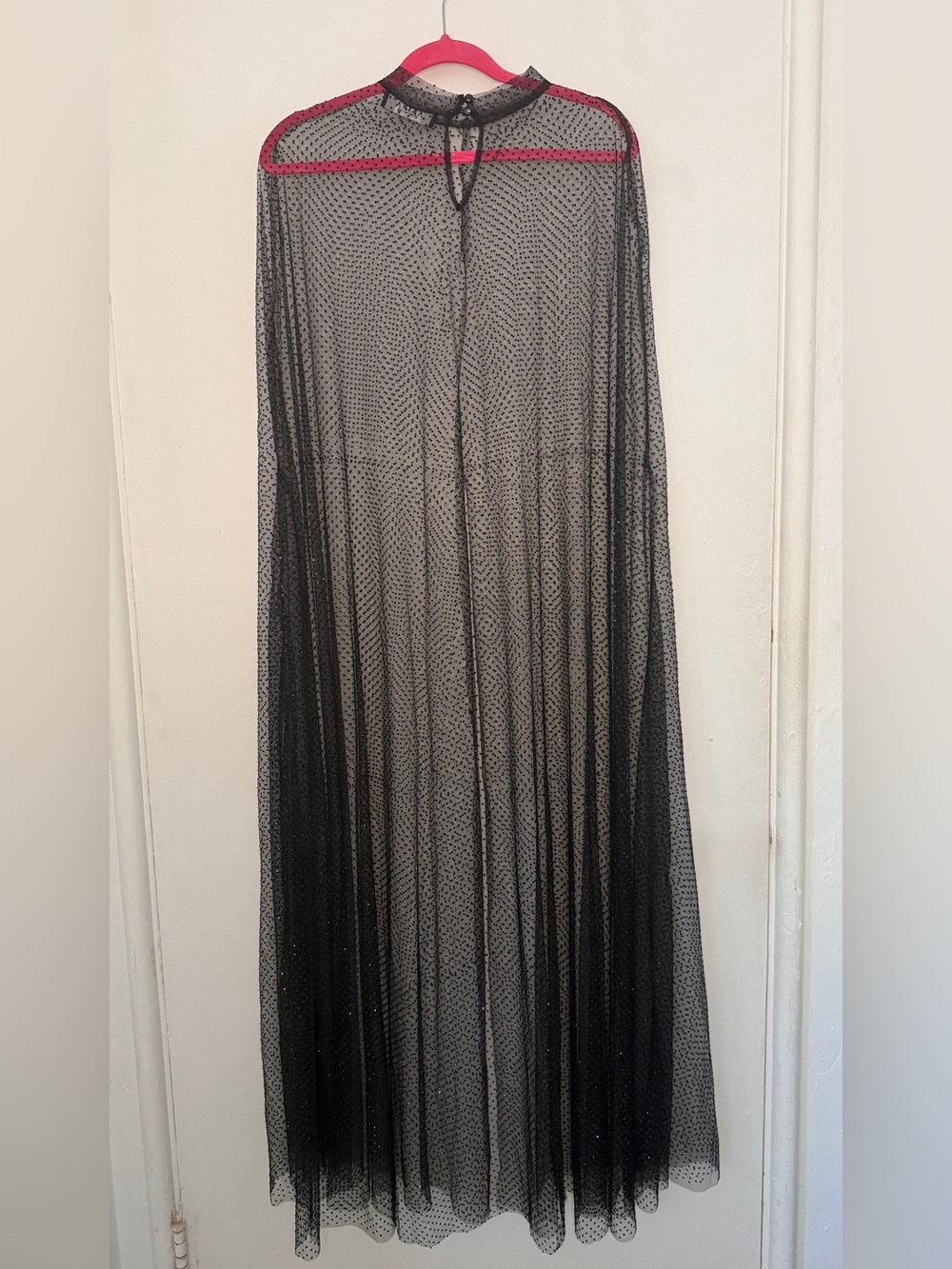 Black Sheer Rhinestone Cape